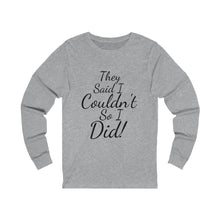 Load image into Gallery viewer, Unisex Jersey Long Sleeve Tee