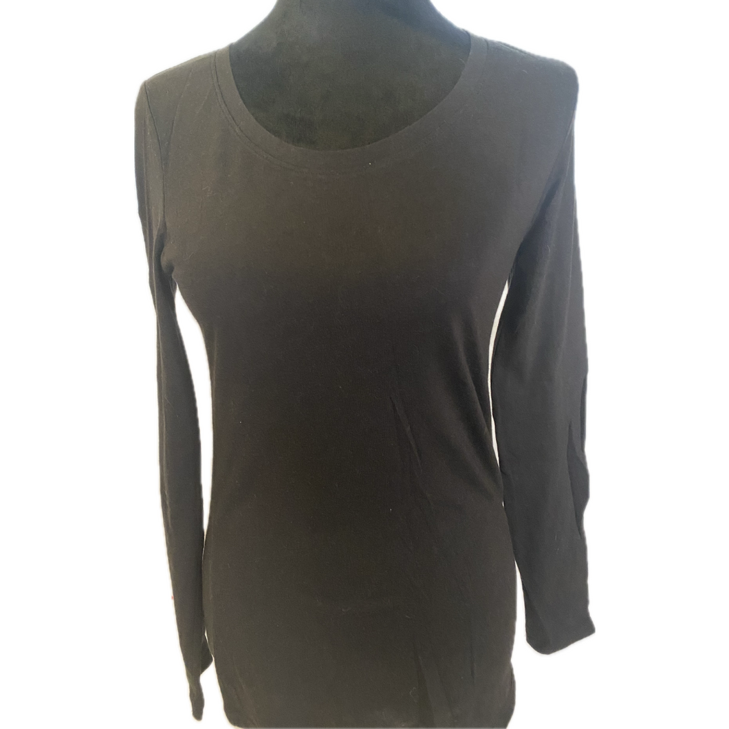 Black Long Sleeve Crew Neck Top (NEW)