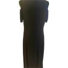 Load image into Gallery viewer, Black Short Sleeve Cold Shoulder Dress (NEW)
