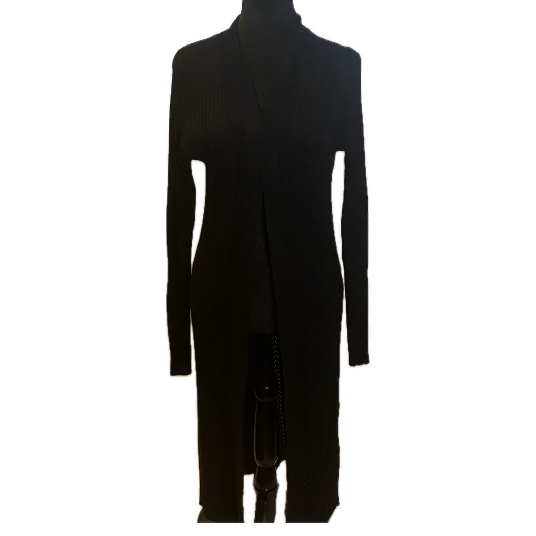Mid Calf Long Sleeve Black Sweater (NEW)