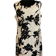 Load image into Gallery viewer, White and Black Dress with Yellow Dots (NEW)
