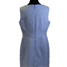 Load image into Gallery viewer, Blue and White Pattern Dress with Belt (NEW)
