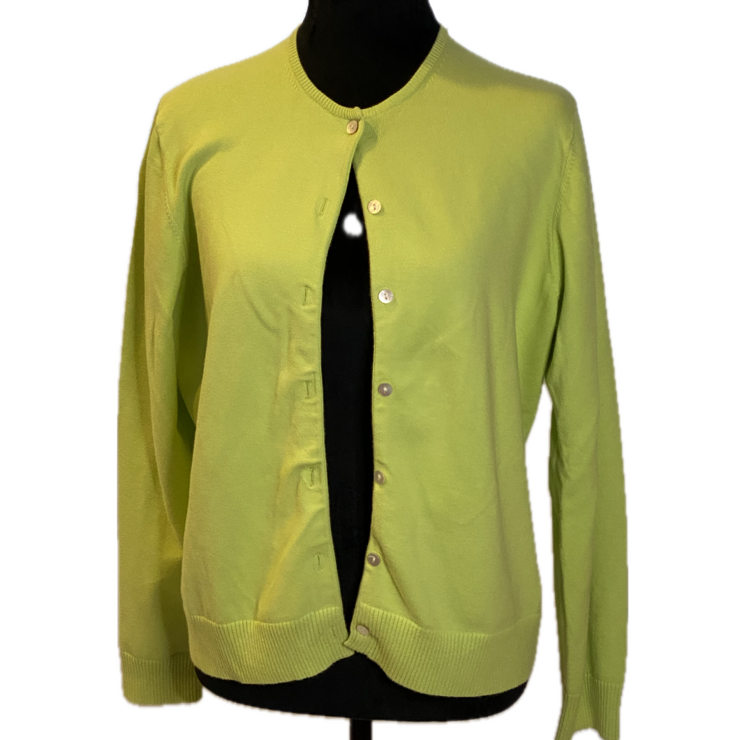 Lime Green Button Up Cardigan (NEW)