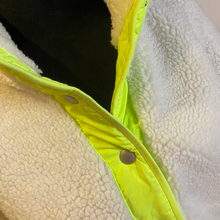 Load image into Gallery viewer, White Fleece Pullover w/Front Pockets Trimmed in Lime Green (NEW)
