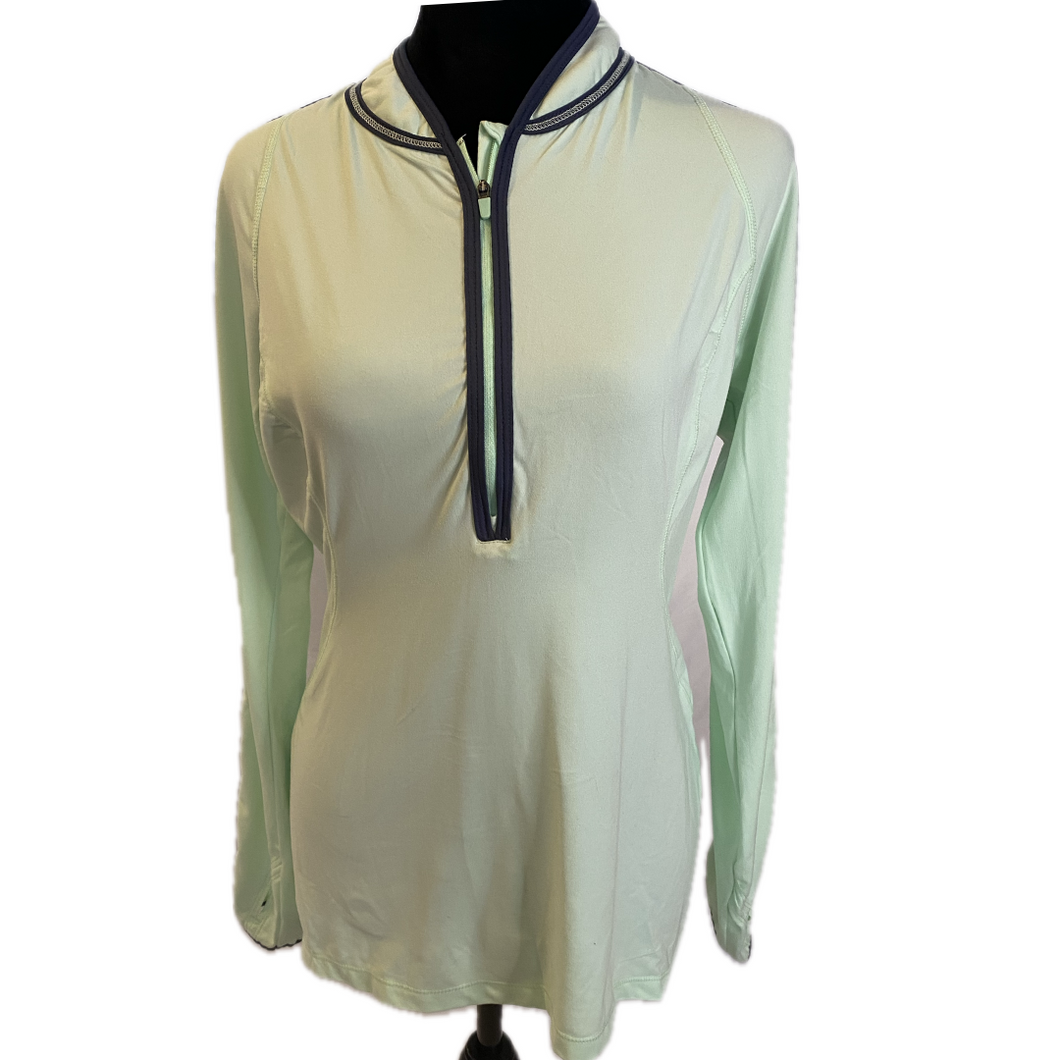 Green & Blue Long Sleeve Shirt with Stripe (NEW)