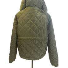 Load image into Gallery viewer, Army Green Quilted Jacket with Hood (NEW)
