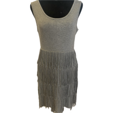 Load image into Gallery viewer, Grey Sleeveless Fringe Dress (NEW)
