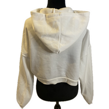 Load image into Gallery viewer, White Long Sleeve Cropped Hoodie (NEW)
