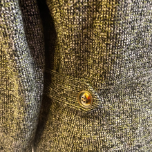 Load image into Gallery viewer, Black &amp; White Waist Length Jacket w/ Gold Buttons &amp; Belt (NEW)
