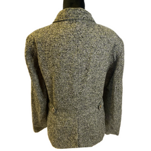 Load image into Gallery viewer, Black &amp; White Waist Length Jacket w/ Gold Buttons &amp; Belt (NEW)
