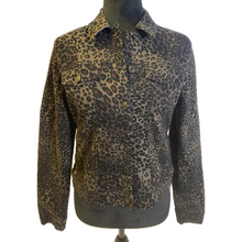 Load image into Gallery viewer, Nine West Leopard Jean Jacket (NEW)
