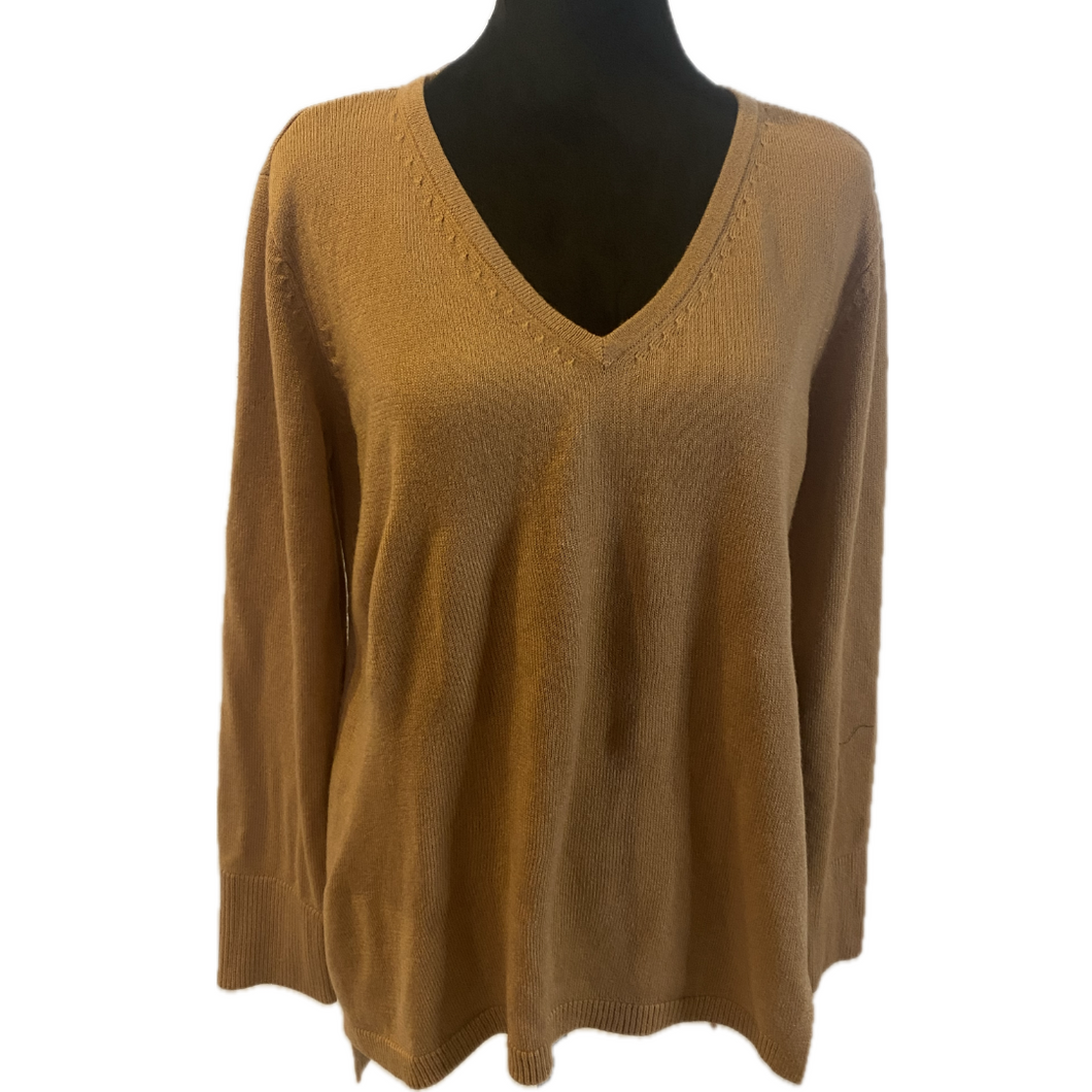 Caramel V Neck Sweater (NEW)