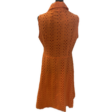 Load image into Gallery viewer, Orange Sleeveless Eyelet Dress (NEW)
