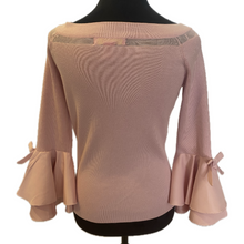 Load image into Gallery viewer, Pink Bell Sleeve Blouse with Bows (NEW)
