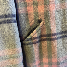 Load image into Gallery viewer, Plaid Grey Blue Pink Wide Collar Coat (NEW)
