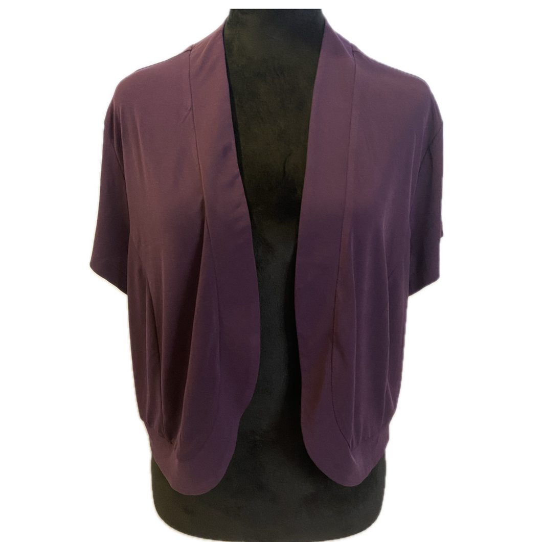 Plum Short Sleeve Crop top Coverup (NEW)