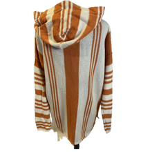 Load image into Gallery viewer, Orange/White Long Sleeve Poncho Hoodie (NEW)
