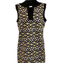 Load image into Gallery viewer, Black, White and Yellow Pattern Dress (NEW)
