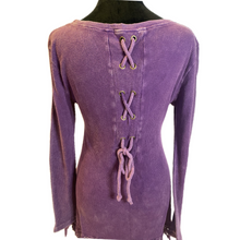 Load image into Gallery viewer, Purple Long Sleeve Shirt with Back Tie (NEW)
