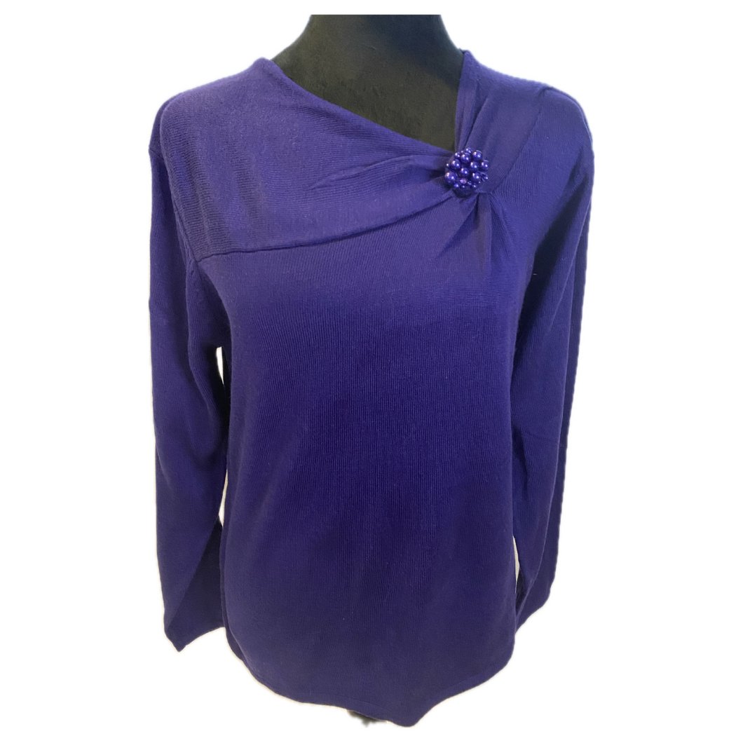 Purple Long Sleeve Sweater w/ Pendant (NEW)