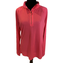Load image into Gallery viewer, Danskin Hot Pink Long Sleeve Shirt Partial Front Zipper (NEW)
