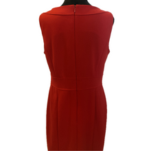 Load image into Gallery viewer, Red Sleeveless Dress with Gold Waist Accents (NEW)
