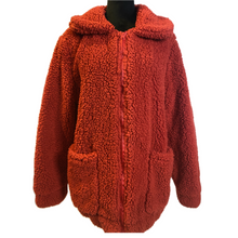 Load image into Gallery viewer, Red Fleece Waist Length Jacket (NEW)
