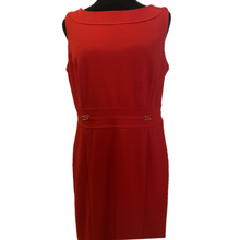 Load image into Gallery viewer, Red Sleeveless Dress with Gold Waist Accents (NEW)
