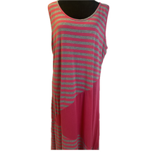 Load image into Gallery viewer, Red and Grey Striped Sleeveless Dress (NEW)
