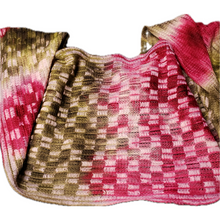 Load image into Gallery viewer, Pink &amp; Green Scarf W/ Fringes (NEW)
