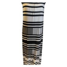 Load image into Gallery viewer, Red, Black and White Sleeveless Striped Dress (NEW)
