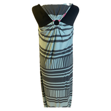 Load image into Gallery viewer, Light Green and Grey Striped Dress (NEW)

