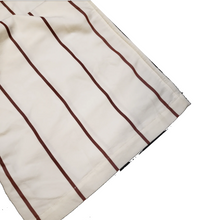 Load image into Gallery viewer, Off White W Brown Stripes Nicker Bockers W/ Belt Wide Legs (NEW)
