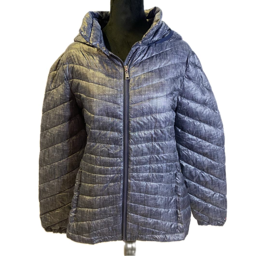 Blue Tommy Hilfiger Jacket w/ Zippers on Pockets (NEW)