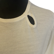 Load image into Gallery viewer, Cream 3/4 Sleeve Sweater with Peekaboo (NEW)
