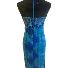 Load image into Gallery viewer, Turquoise Print Halter Dress (NEW)
