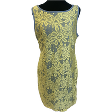 Load image into Gallery viewer, Yellow and Blue Lace Overlay Dress (NEW)
