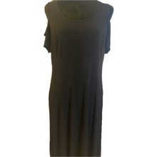 Load image into Gallery viewer, Black Short Sleeve Cold Shoulder Dress (NEW)
