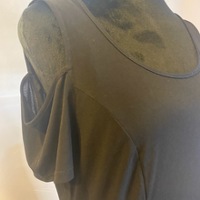 Load image into Gallery viewer, Black Short Sleeve Cold Shoulder Dress (NEW)
