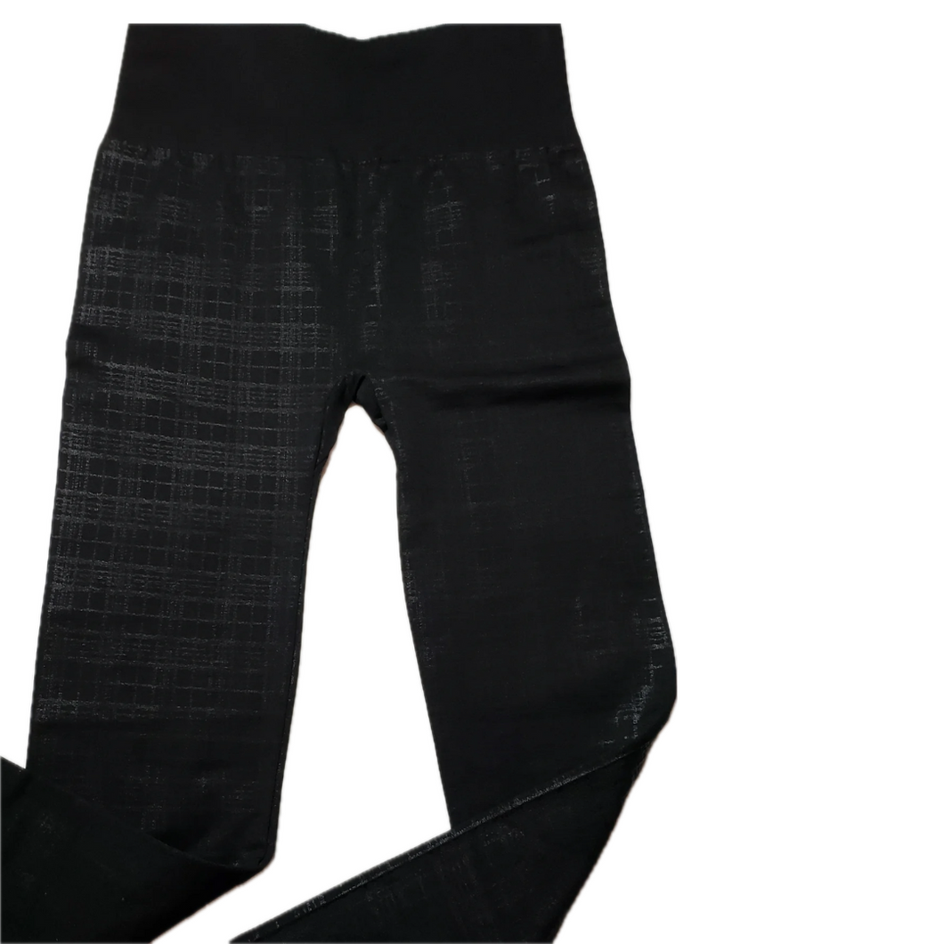 Black Leggings W/ Design (NEW)