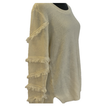 Load image into Gallery viewer, Off White Sweater with Fringe (NEW)
